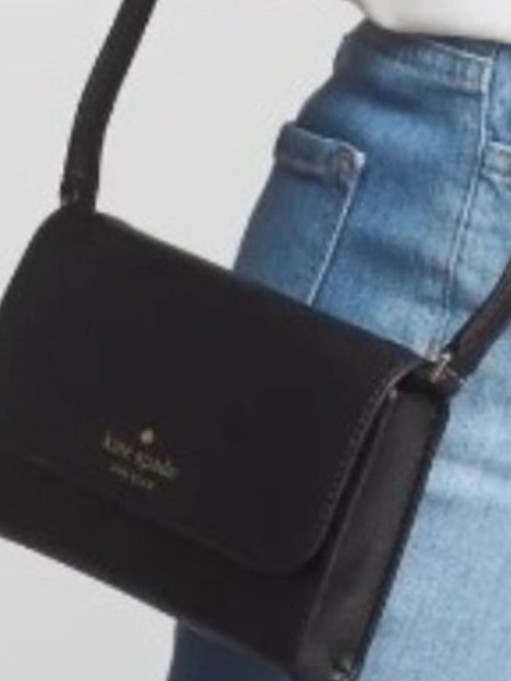 kate spade Black Crossbody Shoulder Bag saffiano leather